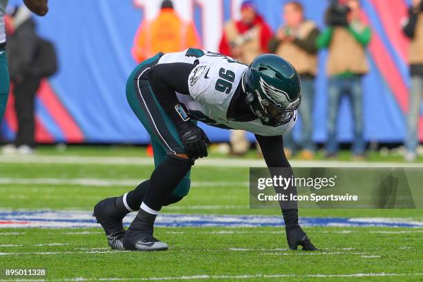 Philadelphia Eagles defensive end Derek Barnett during the National Football League game between the New York Giants and the Philadelphia Eagles on...