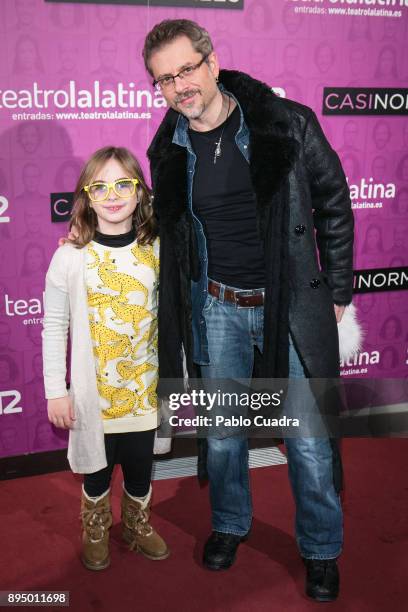 Mafalda Carbonell and Juanma Bajo Ulloa attend the 'Casi Normales' premiere at 'La Latina' Theatre on December 18, 2017 in Madrid, Spain.