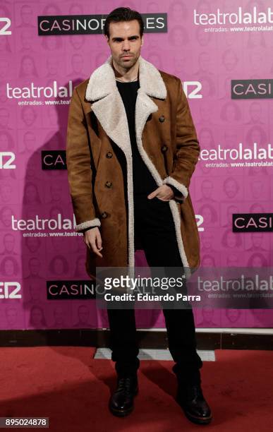 Actor Angel Caballero attends the 'Casi normales' premiere at La Latina theatre on December 18, 2017 in Madrid, Spain.