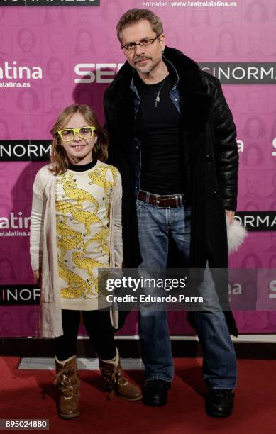 Mafalda Carbonell and Juanma Bajo Ulloa attend the 'Casi normales' premiere at La Latina theatre on December 18, 2017 in Madrid, Spain.