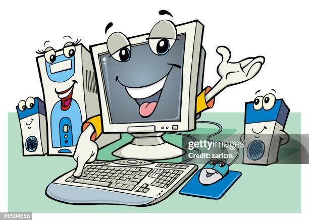 computer - look out tower stock illustrations