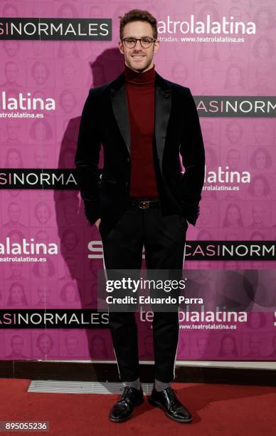 Actor Inigo Etayo attends the 'Casi normales' premiere at La Latina theatre on December 18, 2017 in Madrid, Spain.