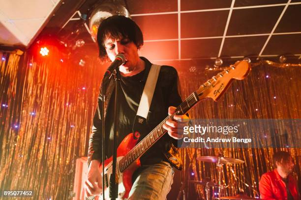 Ryan Jarman of The Cribs perform live on stage at Brudenell Social Club on December 18, 2017 in Leeds, England.