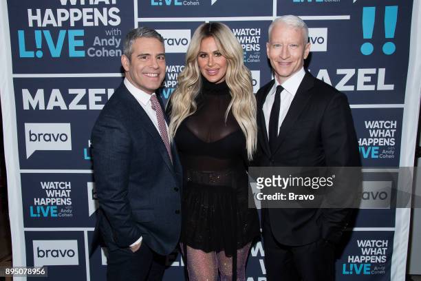 Pictured : Andy Cohen, Kim Zolciak-Biermann and Anderson Cooper --