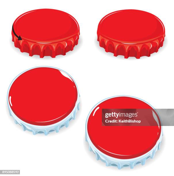 bottle caps - set - bottle cap stock illustrations