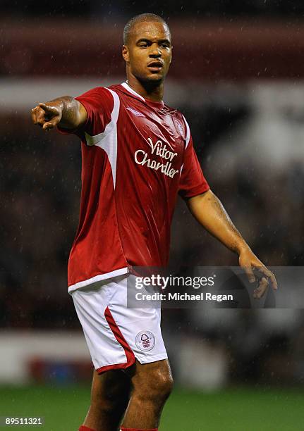 Forest's David McGoldrick during the pre season friendly between Nottingham Forest and Stoke City at the City Ground on July 29, 2009 in Nottingham,...