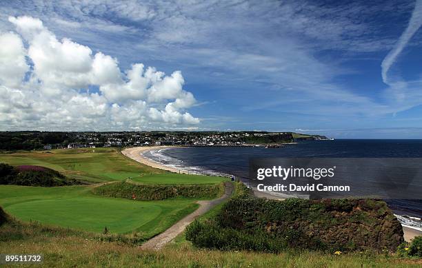 The 9th green on Ballycastle Golf Club on July 25, 2009 in Ballycastle, Northern Ireland