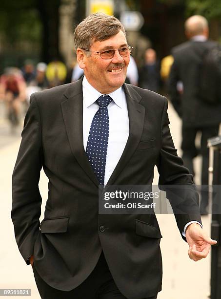 Bob Ainsworth the Secretary of State for Defence leaves the television studios in Westminster on July 30, 2009 in London, England. Mr Ainsworth is...