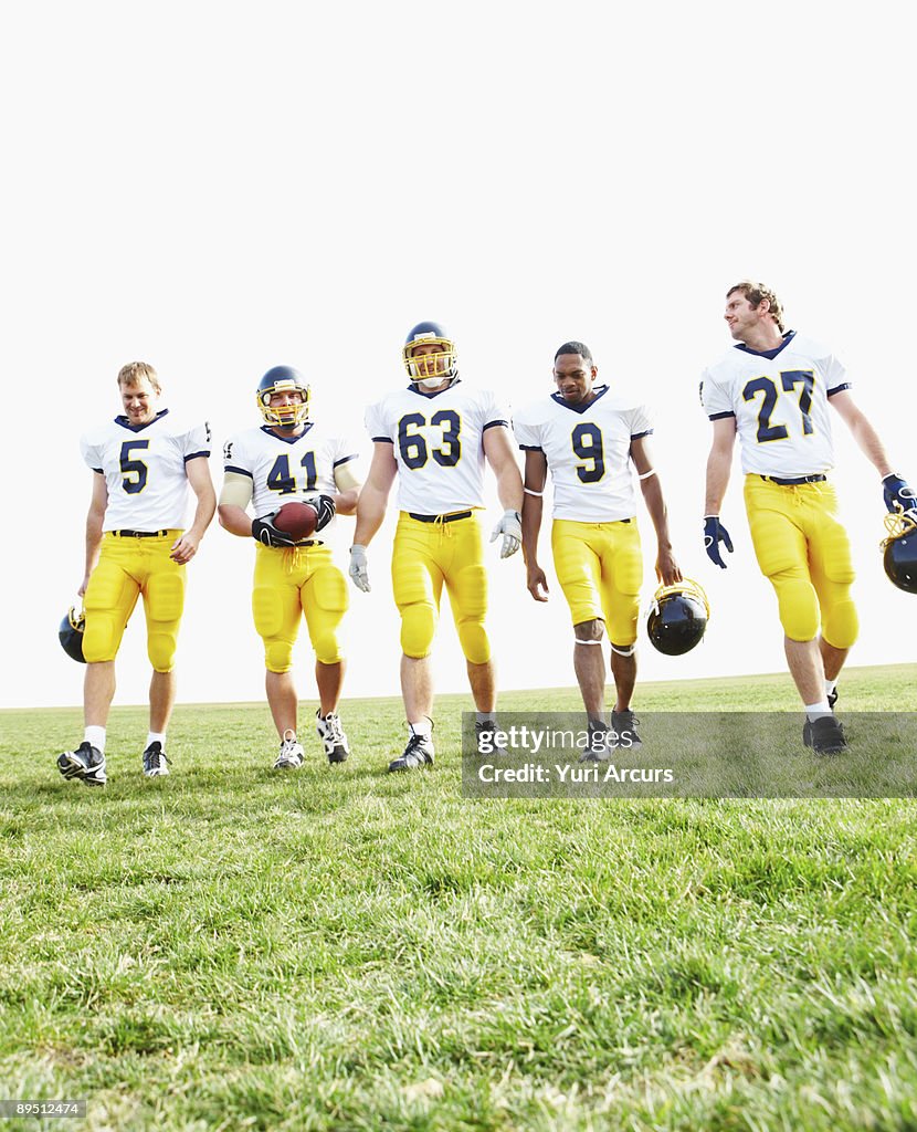 Rugby team walking together
