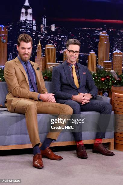 Episode 0792 -- Pictured: Comedians Rhett & Link during an interview on December 18, 2017 --