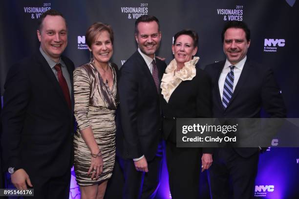 Alexander Svezia, Lisa Truitt, Fred Dixon, Christine Kurtz, and William Pennell, attend NYC & Company Foundation Visionaries & Voices Gala 2017 on...