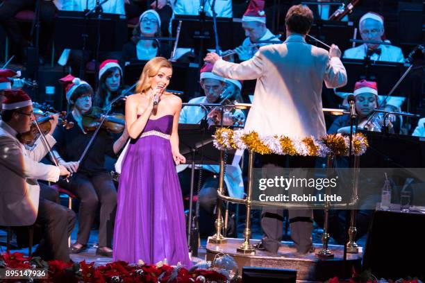 Katherine Jenkins performs in 'Christmas with Katherine Jenkins' live on stage at The Royal Albert Hall on December 18, 2017 in London, England.