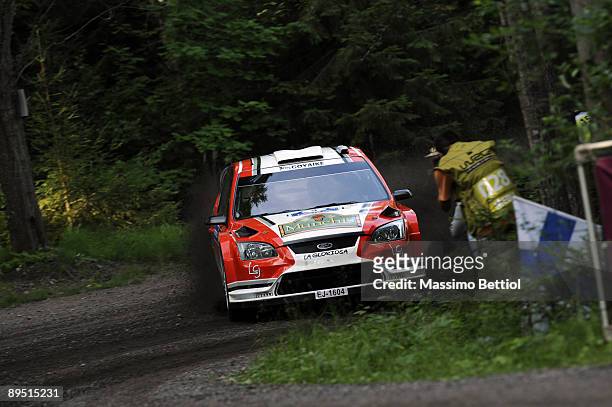 Federico Villagra of Argentina and Jorge Perez Companc of Argentina compete in their Munchis Ford Focus during the Shakedown of the WRC Neste Oil...