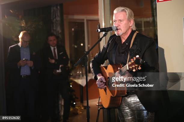 Singer Johnny Logan during the annual Christmas Roast Kid Dinner on December 18, 2017 in Munich, Germany.