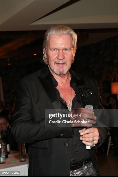 Singer Johnny Logan during the annual Christmas Roast Kid Dinner on December 18, 2017 in Munich, Germany.