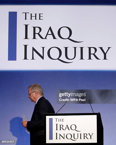 John Chilcot, chairman of the Iraq Inquiry, holds a news conference to outline the terms of reference for the inquiry and explain the panel's...