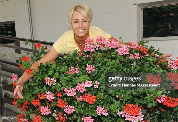 Sonja Zietlow poses during the Bavarian Film Cup 2009 on July 30, 2009 in Egling, Germany.