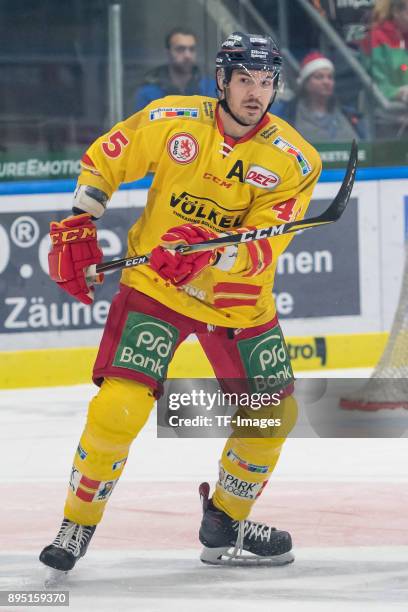 Alexandre Picard of Duesseldorfer EG looks on during the DEL match between Augsburger Panther and Duesseldorfer EG on December 15, 2017 in Augsburg,...