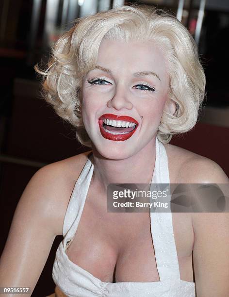 Wax figure of Marilyn Monroe is displayed at Madame Tussaud's Wax Museum on July 29, 2009 in Hollywood, California.
