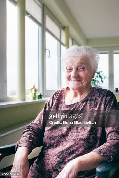 funny elderly woman smiling - eliachevitch stock pictures, royalty-free photos & images