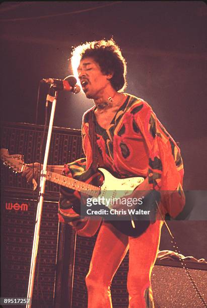 Jimi Hendrix at the Isle of Wight Festival, August 1970