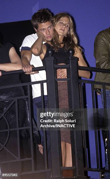 Brad Pitt and Jennifer Aniston at concert