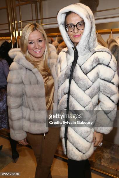 Marigay McKee and Visnja Brdar attend A night of Holiday cheer - Benefit cocktail party hosted by Thomas Salomon and Marigay McKee for the local...