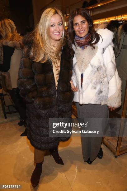 Marigay McKee and Tina Bhojwani attend A night of Holiday cheer - Benefit cocktail party hosted by Thomas Salomon and Marigay McKee for the local...