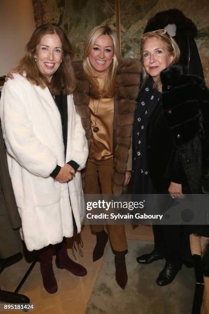 Maryann Jordan, Marigay McKee and Laurie Beckelman attend A night of Holiday cheer - Benefit cocktail party hosted by Thomas Salomon and Marigay...