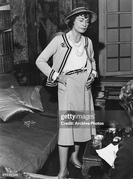 French fashion designer Coco Chanel in her apartment at the Hotel News  Photo - Getty Images