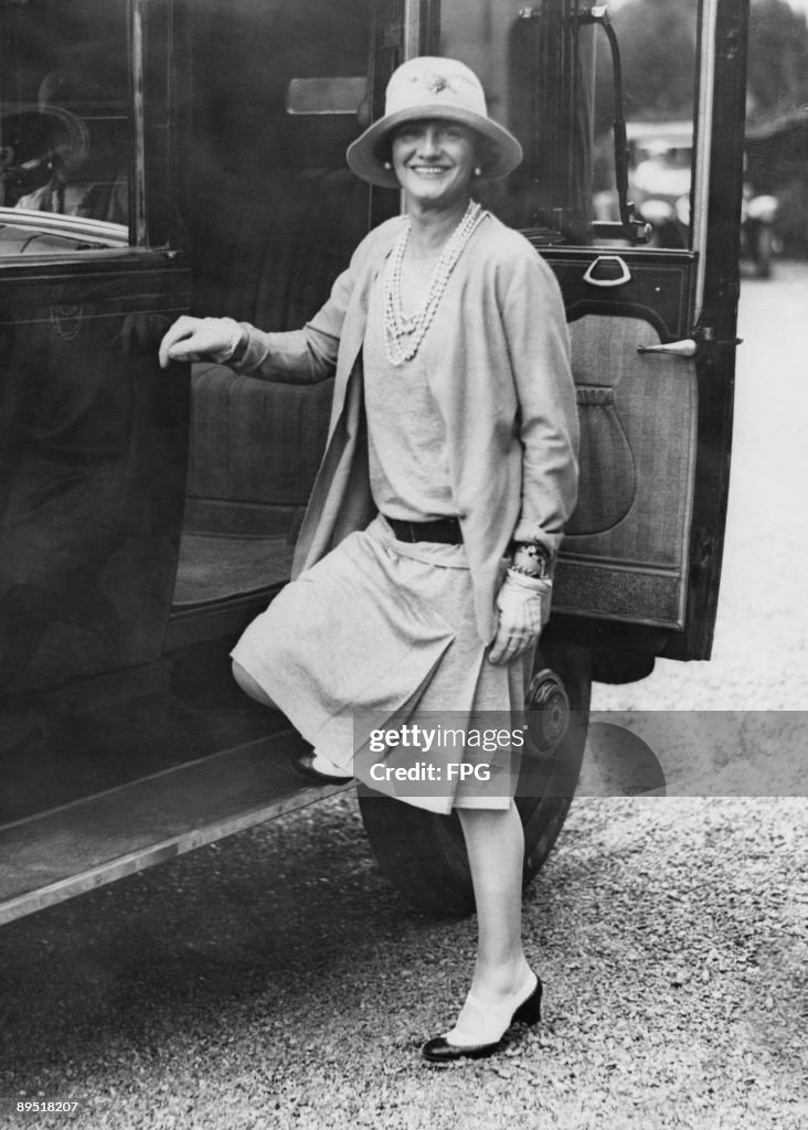 French fashion designer Coco Chanel in the French seaside resort of ...