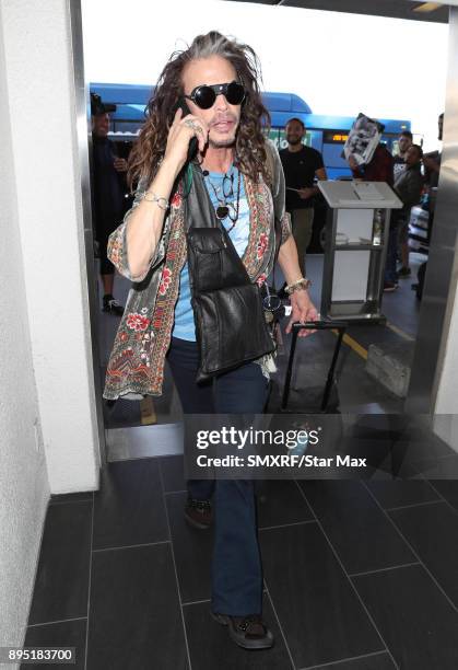 Singer Steven Tyler is seen on December 18, 2017 in Los Angeles, CA.