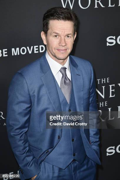 Mark Wahlberg attends the Premiere Of Sony Pictures Entertainment's "All The Money In The World" - Arrivals at Samuel Goldwyn Theater on December 18,...