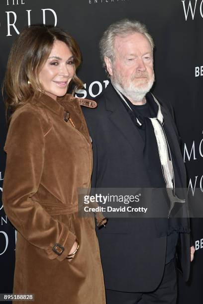 Giannina Facio and Ridley Scott attend the Premiere Of Sony Pictures Entertainment's "All The Money In The World" - Arrivals at Samuel Goldwyn...