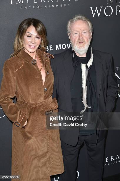 Giannina Facio and Ridley Scott attend the Premiere Of Sony Pictures Entertainment's "All The Money In The World" - Arrivals at Samuel Goldwyn...