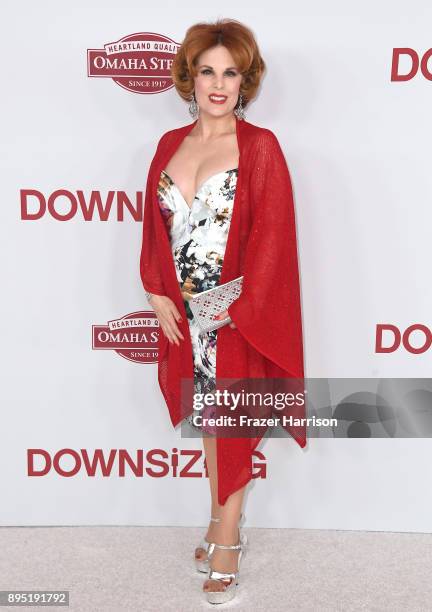 Kat Kramer attends the Los Angeles special screening of 'Downsizing' at Regency Village Theatre on December 18, 2017 in Westwood, United States.