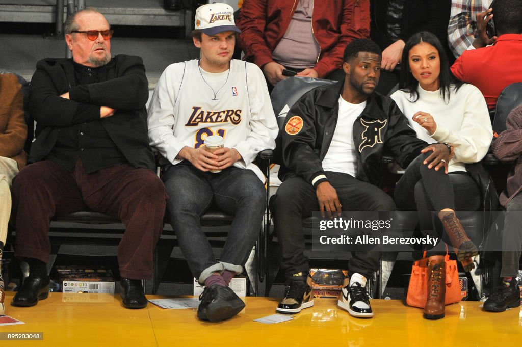 Jack Nicholson, Ray Nicholson, Kevin Hart and Eniko Parrish attend a