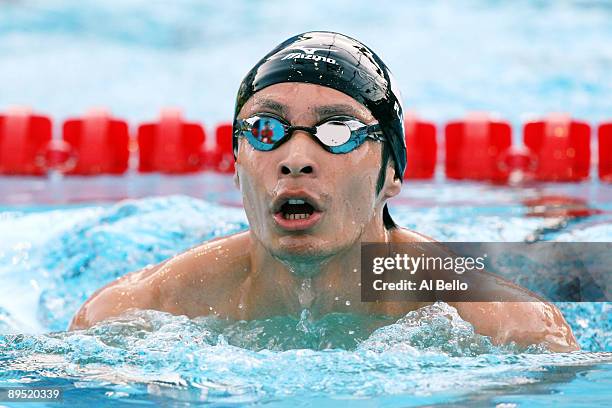 Ryosuke Irie of Japan competes in the Men's 200m Backstroke Final during the 13th FINA World Championships at the Stadio del Nuoto on July 30, 2009...