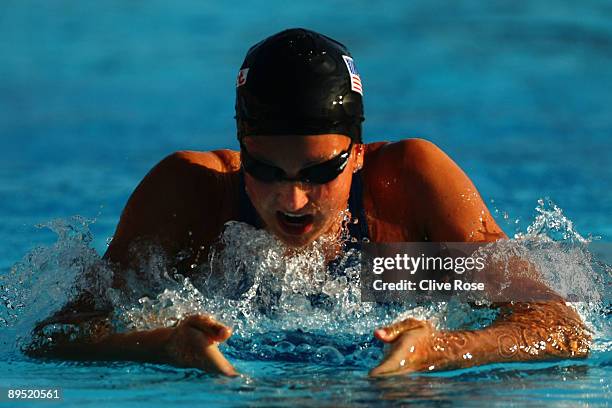 Amanda Weir of United States competes in the Women's 100m Freestyle Semi Final during the 13th FINA World Championships at the Stadio del Nuoto on...