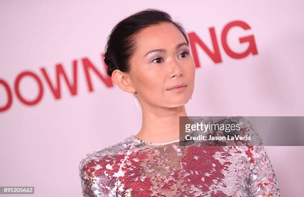 Actress Hong Chau attends the premiere of "Downsizing" at Regency Village Theatre on December 18, 2017 in Westwood, California.
