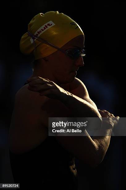 Samantha Hamill of Australia competes in the Women's 200m Butterfly Final during the 13th FINA World Championships at the Stadio del Nuoto on July...