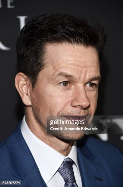 Actor Mark Wahlberg arrives at the premiere of Sony Pictures Entertainment's "All The Money In The World" at the Samuel Goldwyn Theater on December...