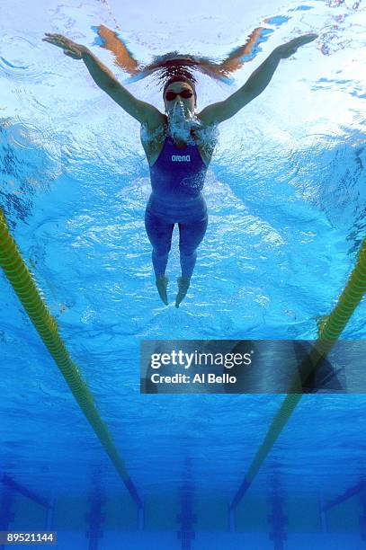 Rebecca Soni of United States competes in the Women's 200m Breaststroke Semi Final during the 13th FINA World Championships at the Stadio del Nuoto...