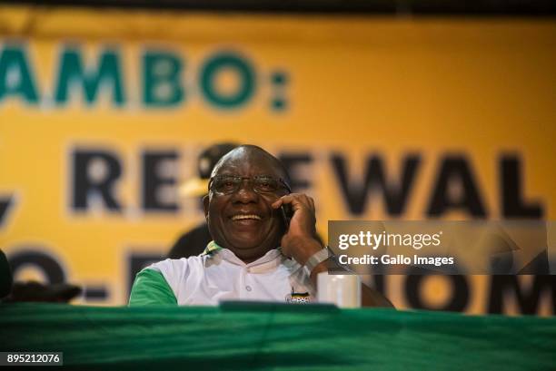 During the announcement of new party leadership at the 5th African National Congress national conference at the Nasrec Expo Centre on December 18,...