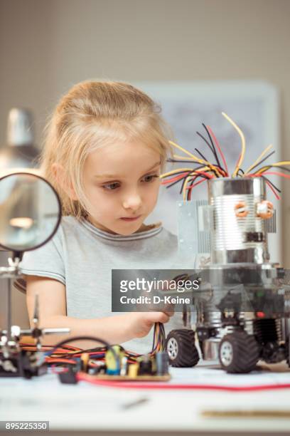 engineer - small smart girl stock pictures, royalty-free photos & images