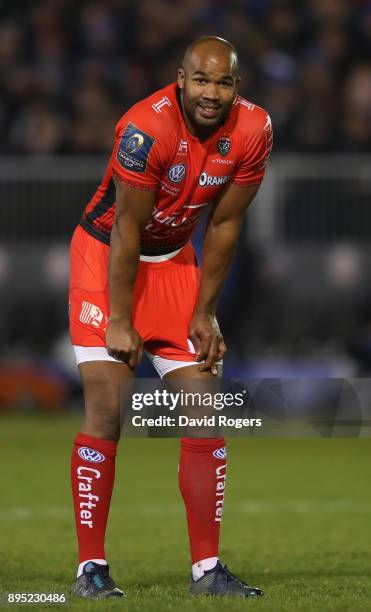 Pietersen of Toulon looks on during the European Rugby Champions Cup match between Bath Rugby and RC Toulon at the Recreation Ground on December 16,...