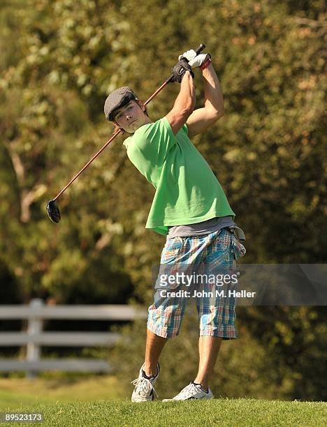 Actor Josh Henderson attends the 2nd annual Ryan Sheckler X Games Celebrity Skins Classic at the Cota de Caza Golf & Racquet Club on July 27, 2009 in...