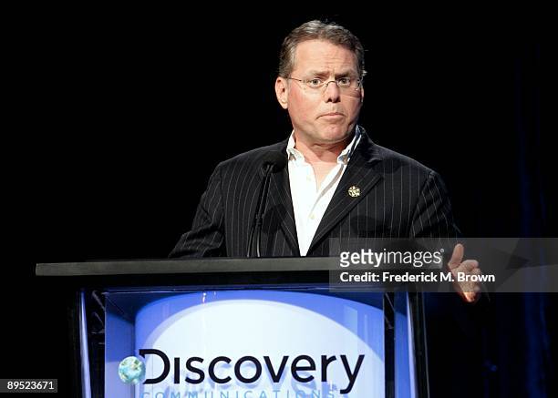 President and CEO Discovery Communications David Zaslav speaks during the Cable portion of the 2009 Summer Television Critics Association Press Tour...