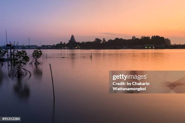 chanthaburi rural scene - seascape at dawn. - chanthaburi sea bildbanksfoton och bilder