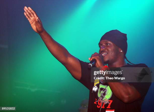 Rapper Pusha T of Clipse performs on stage during the Diesel U Music 2009 NYC Tour at Webster Hall on July 30, 2009 in New York City.